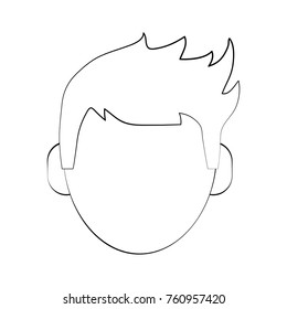 Man faceless cartoon