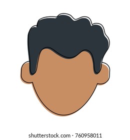 Man faceless cartoon