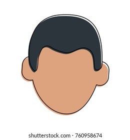 Man faceless cartoon