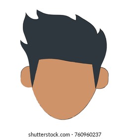 Man faceless cartoon