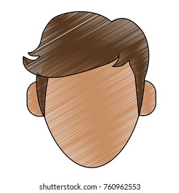 Man faceless cartoon
