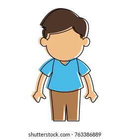 Man faceless cartoon