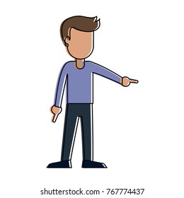 Man faceless cartoon