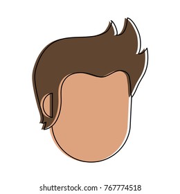Man faceless cartoon