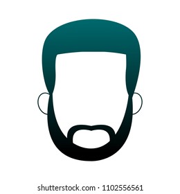 Man faceless cartoon in blue lines