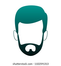 Man faceless cartoon in blue lines