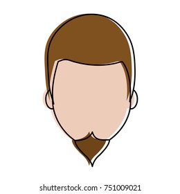 Man faceless cartoon icon vector illustration graphic design