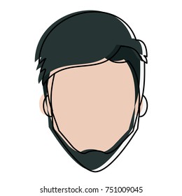 Man faceless cartoon icon vector illustration graphic design