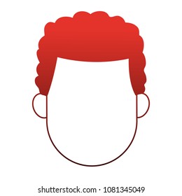 Man faceless cartoon on red lines