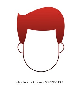 Man faceless cartoon on red lines