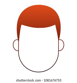 Man faceless cartoon on red lines