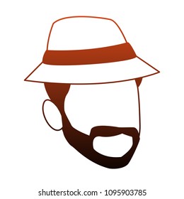 Man faceless cartoon red lines