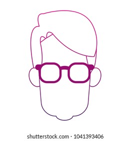 Man faceless with glasses