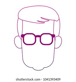 Man faceless with glasses