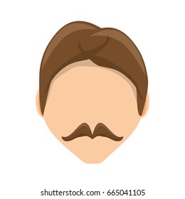 Man faceless head