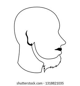Man faceless head avatar in black and white