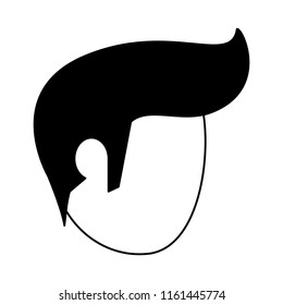 Man faceless head in black and white