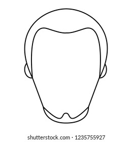 Man faceless head in black and white