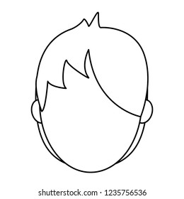 Man faceless head in black and white