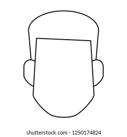 Man faceless head black and white