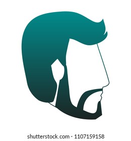 Man faceless head blue lines