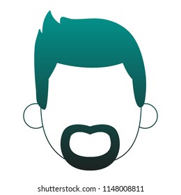 Man faceless head blue lines