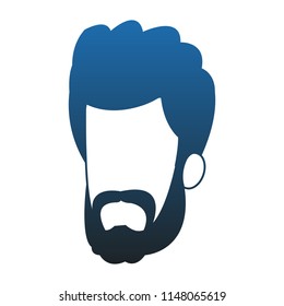 Man faceless head in blue lines