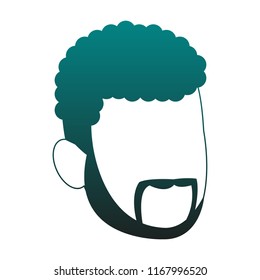 Man faceless head blue lines