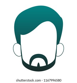 Man faceless head blue lines