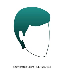 man faceless head blue lines