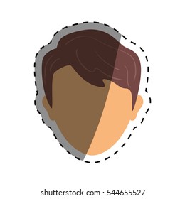 Man faceless head icon vector illustration graphic design