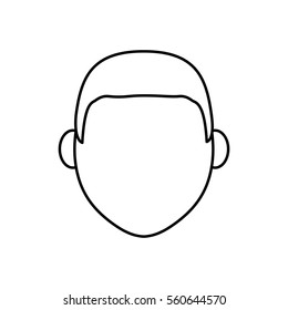 Man faceless head icon vector illustration graphic design