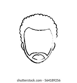 Man faceless head icon vector illustration graphic design