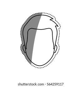 Man faceless head icon vector illustration graphic design