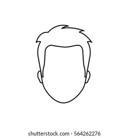 Man faceless head icon vector illustration graphic design