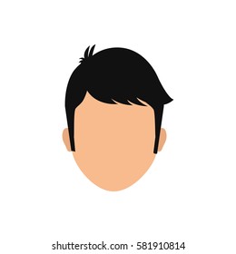 Man faceless head icon vector illustration graphic design