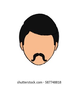 Man faceless head icon vector illustration graphic design
