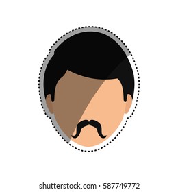 Man faceless head icon vector illustration graphic design