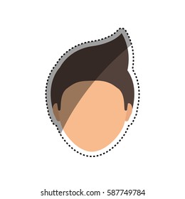Man faceless head icon vector illustration graphic design