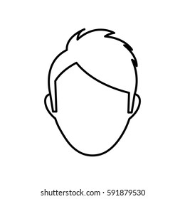 Man faceless head icon vector illustration graphic design