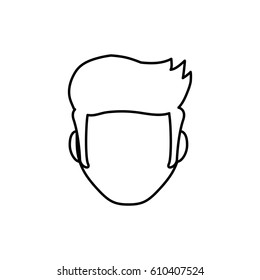 Man faceless head icon vector illustration graphic design