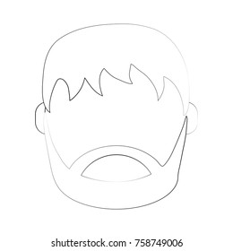 Man faceless head icon vector illustration graphic design