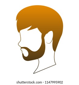 Man faceless head orange lines
