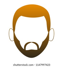 Man faceless head orange lines