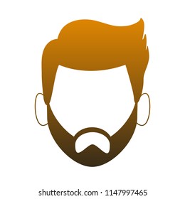 Man faceless head orange lines