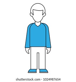 Man faceless profile