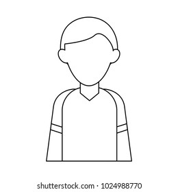 Man faceless profile