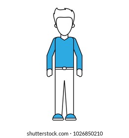 Man faceless profile