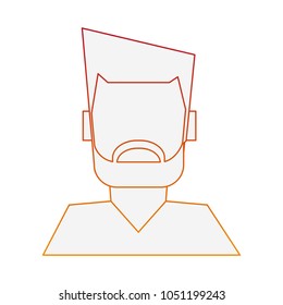 Man faceless profile