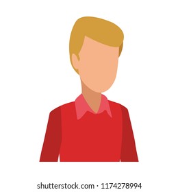 Man faceless profile